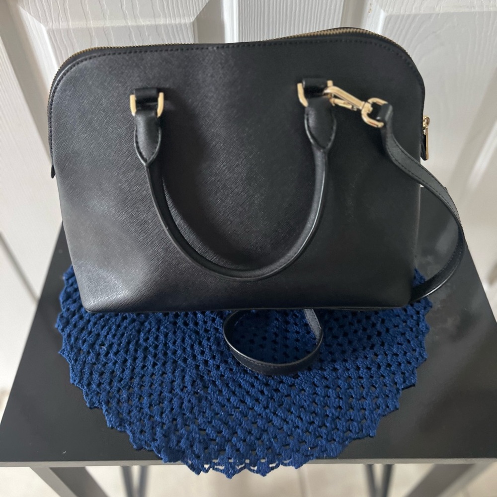 MICHAEL Michael Kors Black Satchel with Gold Accents - Picture 3 of 3